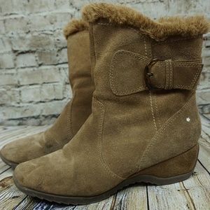 Brilliant Waterproof Brown Leather Lined Boots